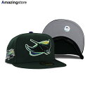 あす楽 ニューエラ キャップ 59FIFTY タンパベイ デビルレイズ MLB 1998 INAUGURAL SEASON GREY BOTTOM FITTED CAP DARK GREEN NEW ERA TAMPA BAY DEVIL RAYS 帽子 グリーン グレー /GRN COLOR BOTTOM 23_8_4NE