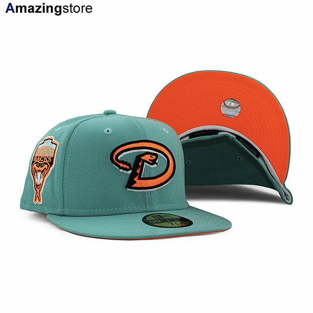 ニューエラ キャップ 59FIFTY アリゾナ ダイヤモンドバックス MLB 1998 INAUGURAL SEASON ORANGE BOTTOM FITTED CAP TEAL NEW ERA ARIZONA DIAMONDBACKS 帽子 ティール オレンジ /TEAL COLOR_BOTTOM 23_8_5NE