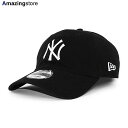 URBAN OUTFITTERS別注 ニューエラ キャップ 9TWENTY ストラップバック ニューヨーク ヤンキース MLB STRAPBACK CAP BLACK NEW ERA NEW YORK YANKEES 帽子 メンズ レディース ブラック /BLK 23_10_1NE