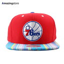 ミッチェル&ネス スナップバック フィラデルフィア シクサーズ NBA NATIVE-STRIPE SNAPBACK RED MULTI MITCHELL&NE...