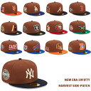 j[G Lbv 59FIFTY HARVEST SIDE-PATCH FITTED CAP BROWN BLACK NEW ERA MLB NFL uE Xq H~ 23_9_
