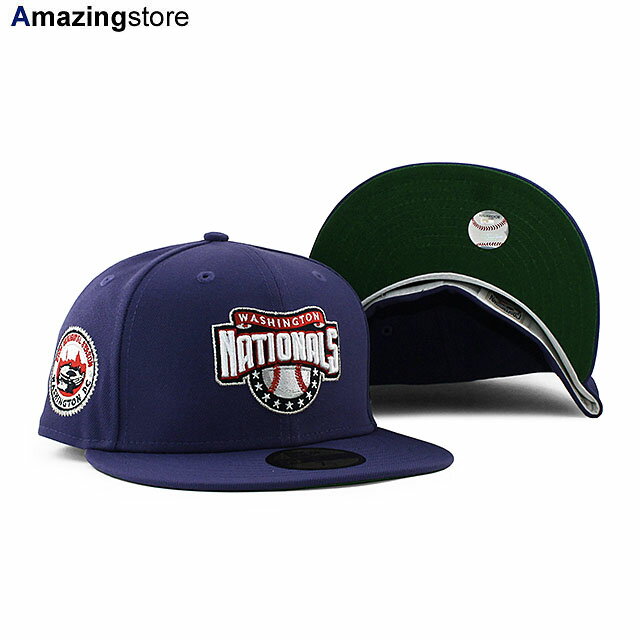 ニューエラ キャップ 59FIFTY ワシントン ナショナルズ MLB 2008 INAUGURAL SEASON KELLY GREEN BOTTOM FITTED CAP PURPLE NEW ERA WASHINGTON NATIONALS 帽子 メンズ レディース 男女兼用 パープル グリーン /PUR COLOR BOTTOM 23_10 23_11_1NE