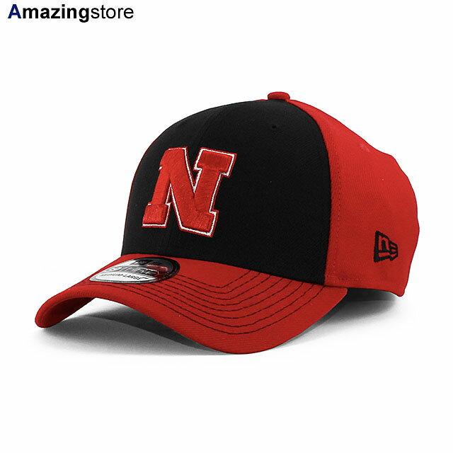 ニューエラ キャップ 39THIRTY ネブラスカ コーンハスカーズ NCAA TEAM CLASSIC FLEX FIT CAP BLACK RED NEW ERA NEBRASKA CORNHUSKERS 帽子 メンズ レディース 男女兼用 ブラック レッド /BLK 23_10 23_11_2NE