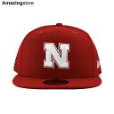 ニューエラ キャップ 59FIFTY ネブラスカ コーンハスカーズ NCAA TEAM BASIC FITTED CAP RED NEW ERA NEBRASK...