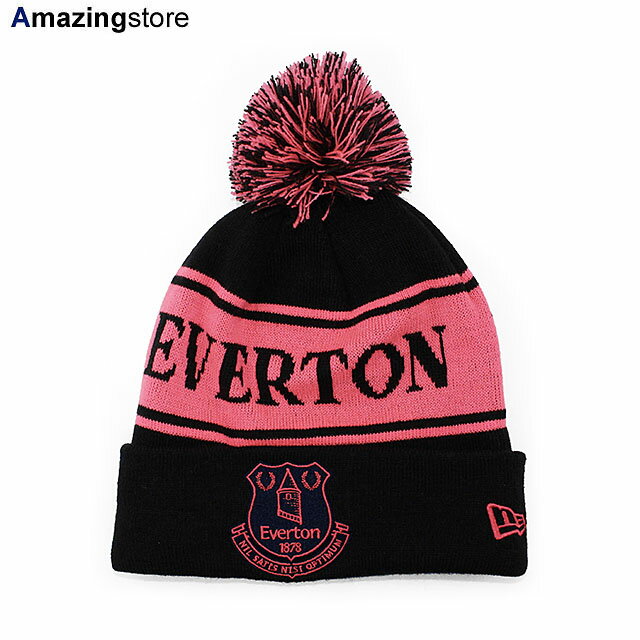 ニューエラ ニットキャップ ビーニー エヴァートン HOOK CUFFED KNIT BEANIE BLACK NEW ERA EVERTON FC 帽子 メンズ レディース 男女兼用 ブラック /BLK 23_12_4NE