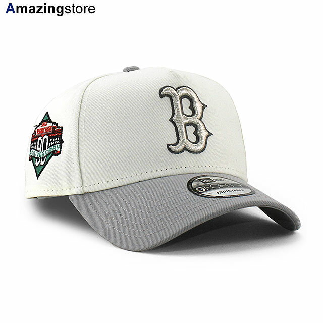 EU限定モデル ニューエラ キャップ 9FORTY ボストン レッドソックス MLB 90TH ANNIVERSARY GREY BOTTOM A-FRAME SNAPBACK CAP CREAM NEW ERA BOSTON RED SOX 帽子 メンズ レディース 男女兼用 クリーム /CREAM EU940AF 24_5RE_0502