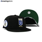 ニューエラ キャップ 59FIFTY カンザスシティ ロイヤルズ MLB 25TH ANNIVERSARY KELLY GREEN BOTTOM FITTED CAP BLACK NEW ERA KANSAS CITY ROYALS 帽子 メンズ レディース 男女兼用 ブラック ケリーグリーン /BLK COLOR_BOTTOM 24_2_2NE