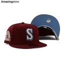 ニューエラ キャップ 59FIFTY シアトル マリナーズ MLB 30TH ANNIVERSARY LIGHT BLUE BOTTOM FITTED CAP MAROON NEW ERA SEATTLE MARINERS 帽子 メンズ レディース 男女兼用 マルーン /BUR COLOR_BOTTOM 24_2_5NE