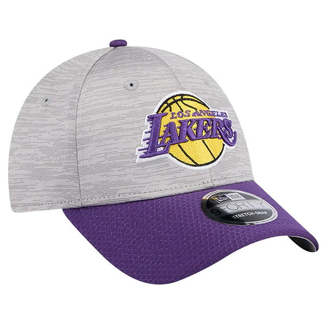 ニューエラ キャップ 9FORTY ロサンゼルス レイカーズ NBA DIGI-TECH 2 TONE STRETCH SNAPBACK CAP HEATHER GRAY PURPLE