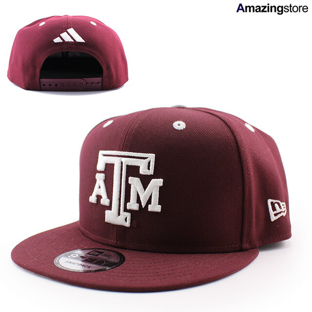 Rakuten - アディダスコラボ ニューエラ キャップ 9FIFTY テキサス A&M アギーズ NCAA SNAPBACK CAP MAROON NEW ERA TEXAS A&M AGGIES ADIDAS 帽子 メンズ レディース スナップバック 大学 カレッジ