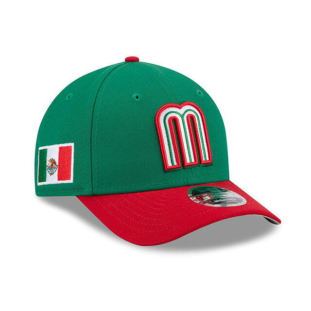 2026 ワールドベースボールクラシックモデル 子供用 ニューエラ 9FORTY M-CROWN スナップバック メキシコ 2026 WORLD BASEBALL CLASSIC YOUTH SNAPBACK CAP GREEN RED NEW ERA MEXICO グリーン レッド 26_1