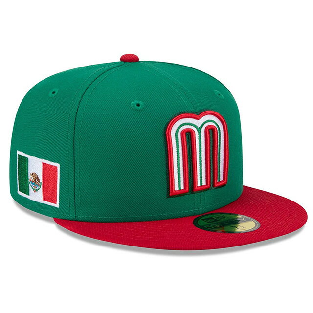 ニューエラ キャップ 59FIFTY WBC メキシコ 2026 WORLD BASEBALL CLASSIC FITTED CAP GREEN-RED NEW...
