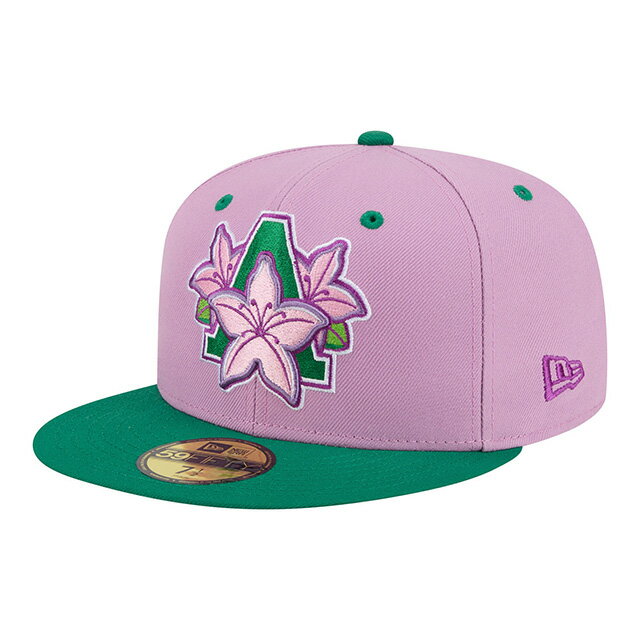 ニューエラ キャップ 59FIFTY オーガスタ グリーンジャケッツ MiLB FITTED CAP LAVENDER KELLY NEW ERA AUGUSTA GREENJACKETS
