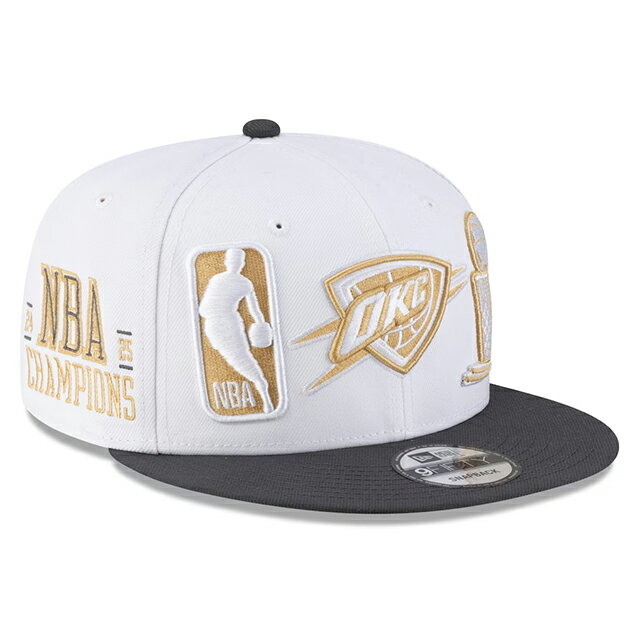 海外取寄 ニューエラ キャップ 9FIFTY スナップバック オクラホマシティ サンダー 2025 NBA FINALS CHAMPIONS RING CEREMONY SNAPBACK CAP WHITE NEW ERA OKLAHOMA CITY THUNDER 帽子