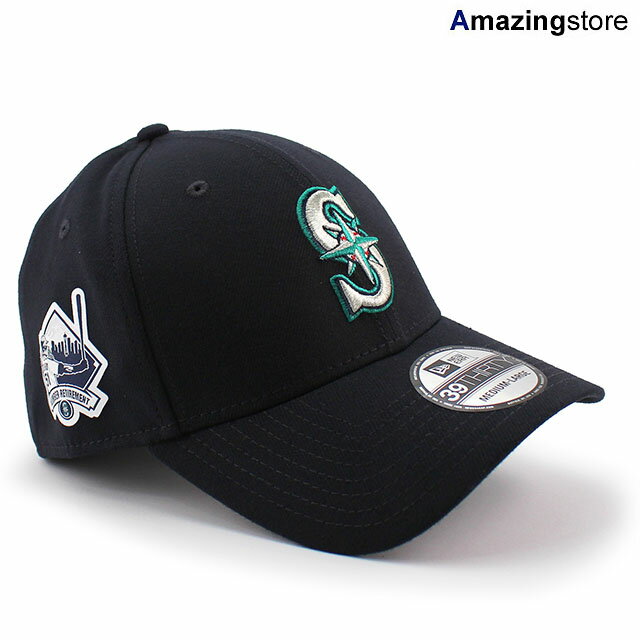 イチロー永久欠番記念モデル ニューエラ キャップ 39THIRTY ストレッチフィット シアトル マリナーズ MLB NUMBER RETIREMENT FLEX FIT CAP NAVY NEW ERA SEATTLE MARINERS ICHIRO 帽子 メンズ レディース 男女兼用 ネイビー