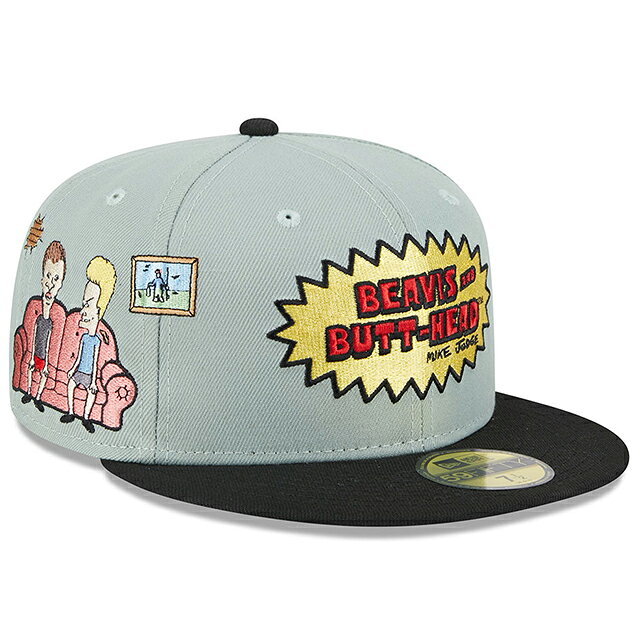 Rakuten - ニューエラ キャップ 59FIFTY ビーバス アンド バットヘッド COUCH FITTED CAP GREY-BLACK NEW ERA BEAVIS AND BUTT-HEAD