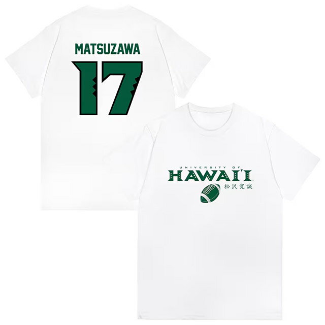 松澤寛政モデル 海外取寄 ハワイ レインボーウォリアーズ SPORTS SHERSEY T-SHIRT WHITE ATHLETE'S THREAD HAWAII RAINBOW WARRIORS KANSEI MATSUZAWA
