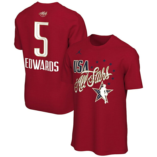 海外取寄 アンソニー・エドワーズモデル ジョーダンブランド Tシャツ 2026 NBA ALL-STAR GAME NAME&NUMBER T-SHIRT RED ANTHONY EDWARDS JORDAN BRAND