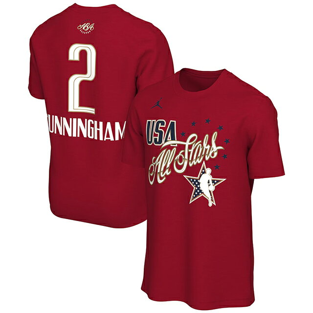 海外取寄 ケイド カニングハムモデル ジョーダンブランド Tシャツ 2026 NBA ALL-STAR GAME NAME&NUMBER T-SHIRT RED CADE CUNNINGHAM JORDAN BRAND
