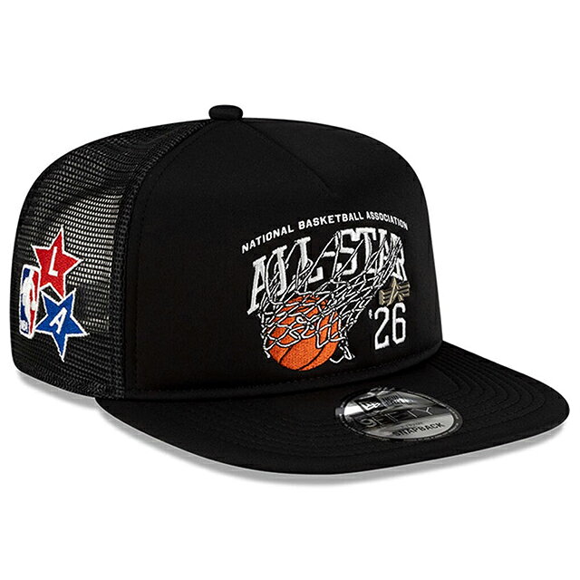 海外取寄 ニューエラ キャップ 9FIFTY × ALPHA INDUSTRIES × 2026 NBA ALL-STAR GAME SNAPBACK TRUCKER CAP BLACK アルファインダストリー
