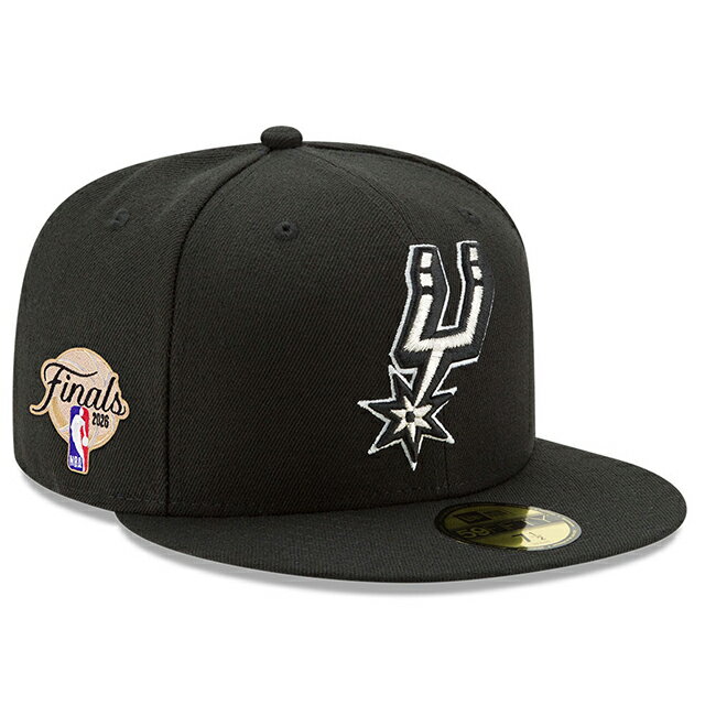 运动帽 - ニューエラ キャップ 59FIFTY サンアントニオ スパーズ 2026 NBA FINALS SIDE PATCH FITTED CAP BLACK NEW ERA SAN ANTONIO SPURS 帽子 サイドパッチ