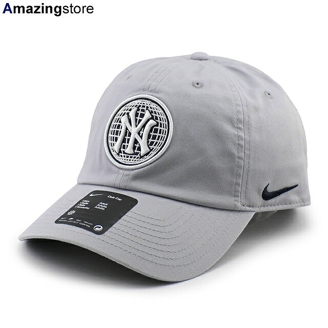 ナイキ キャップ ニューヨーク ヤンキース PRIMETIME CLUB UNSTRUCTURED ORGANIC COTTON CAP GREY NIKE NEW YORK YANKEES ロープロファイルキャップ LOW PROFILE CAP 帽子 メジャーリーグ 公式 ベースボールキャップ グレー