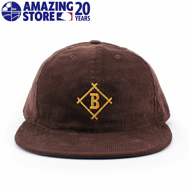 Amazingstore 20th Anniversary Exclusive COOPERSTOWN BALL CAP CORDUROY Logo selected by BLACK ANNY FUJISAWA クーパーズタウンボールキャップ ソフトバイザー ストラップバック Made in USA U.S.A AMZ-EX