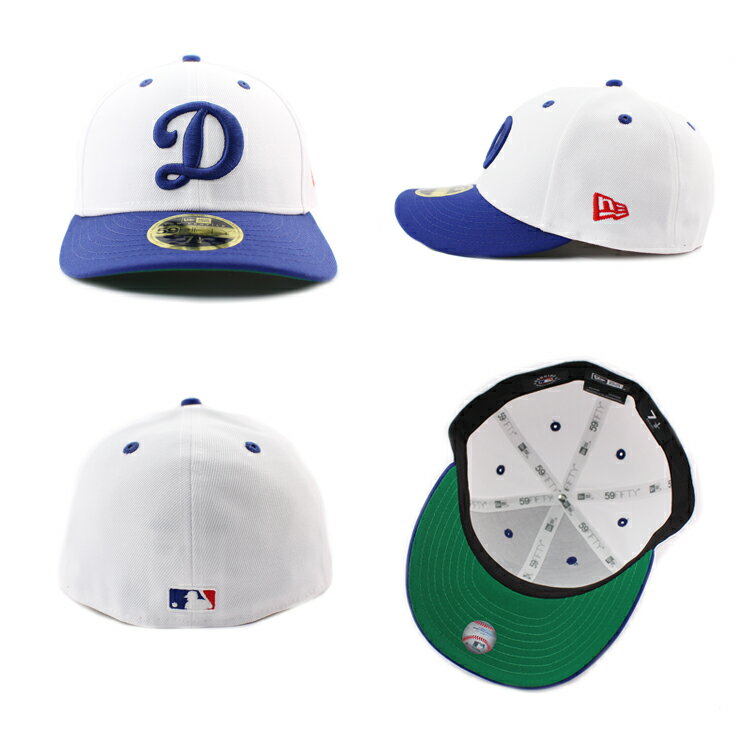 ニューエラ キャップ LP59FIFTY ロサンゼルス ドジャース MLB DODGERS PACK D LOGO LOW CROWN FITTED CAP WHITE-DARK ROYAL BLUE NEW ERA LOS ANGELES DODGERS