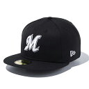 ニューエラ キャップ 59FIFTY 千葉ロッテ マリーンズ NPB FITTED CAP BLACK-WHITE NEW ERA CHIBA LOTTE MA...