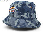 MITCHELL&NESS OKLAHOMA CITY THUNDER 【DENIM-CAMO BUCKET HAT/BLUE】 ミッチェル＆ネス オクラホマシティ サンダー バケットハット [帽子 ヘッドギア new era cap ニューエラキャップ new eraキャップ neweraキャップ メンズ レディース]