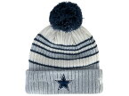 NEW ERA DALLAS COWBOYS 【TRADITIONAL STRIPED BEANIE/WHT-GREY】 ニューエラ ダラス カウボーイズ ニット帽 ビーニー [帽子 ヘッドギア キャップ CAP KNIT NFL 16_1_4DC 14_1_5]