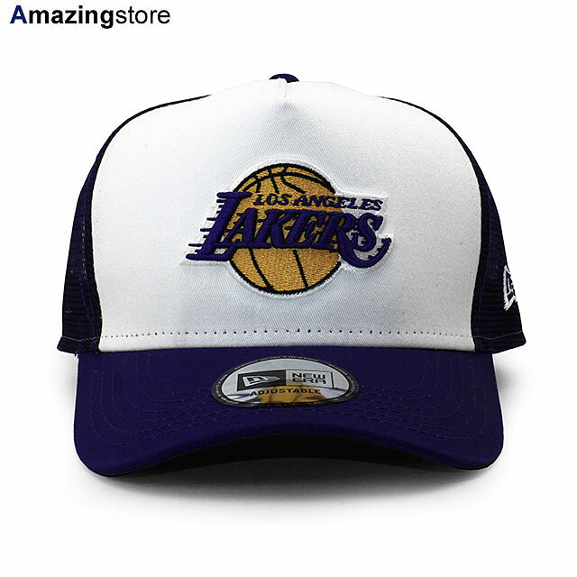 ニューエラ メッシュキャップ 9FORTY ロサンゼルス レイカーズ NBA TRUCKER MESH CAP WHITE PURPLE NEW ERA LOS ANGELES LAKERS 12746912 帽子 メンズ レディース 男女兼用 ホワイト パープル /WHT 24_3RE_0327