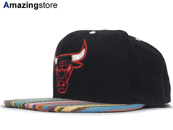 ミッチェル＆ネス MITCHELL&NESS CHICAGO BULLS 【NATIVE-STRIPE SNAPBACK/BLK-MULTI】 ミッチェル＆ネス シカゴ ブルズ スナップバック [NBANATIVE]