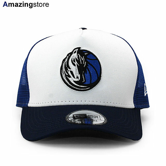 ニューエラ 9FORTY メッシュキャップ ダラス マーベリックス NBA TRUCKER MESH CAP WHITE BLUE NAVY NEW ERA DALLAS MAVERICKS 12746927 帽子 メンズ レディース 男女兼用 ホワイト ネイビー ブルー /WHT 24_5RE_0516