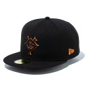 ニューエラ キャップ 59FIFTY 読売 ジャイアンツ NPB TEAM LOGO FITTED CAP BLACK-BLACK-ORANGE NEW ERA...