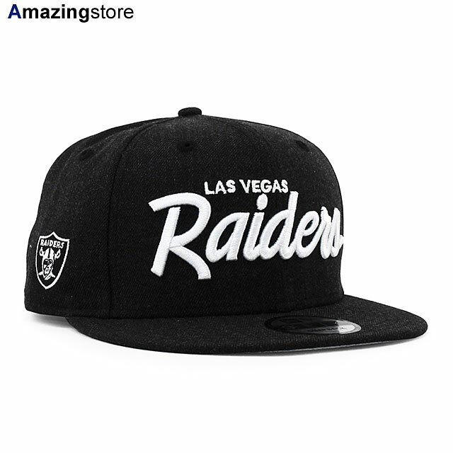 ニューエラ キャップ 9FIFTY スナップバック ラスベガス レイダース NFL TEAM SCRIPT SNAPBACK CAP HEATHER BLACK NEW ERA LAS VEGAS RAIDERS 帽子 メンズ レディース 男女兼用 ブラック /BLK 24_6RE_24_7RE_0718のサムネイル