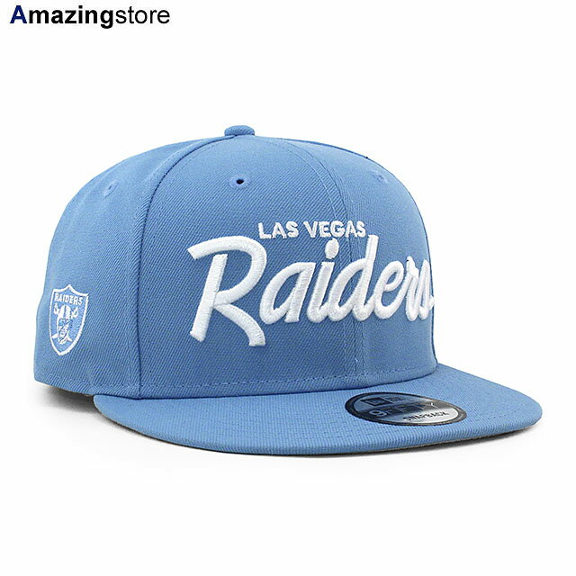 ニューエラ キャップ 9FIFTY スナップバック ラスベガス レイダース NFL TEAM-SCRIPT SNAPBACK CAP SKY BLUE NEW ERA LAS VEGAS RAIDERS 帽子 ブルー 22_12RE 23_1RE_0106