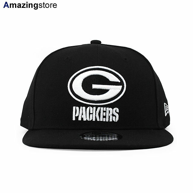 ニューエラ キャップ 9FIFTY スナップバック グリーンベイ パッカーズ NFL TEAM BASIC SNAPBACK CAP BLACK WHITE NEW ERA GREEN BAY PACKERS 帽子 メンズ レディース 男女兼用 ブラック ホワイト /BLK 24_4RE_0423