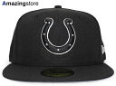 NEW ERA INDIANAPOLIS COLTS 【NFL TEAM-BASIC/BLACK-WHITE】 ニューエラ インディアナポリス コルツ 59FIFTY フィッテッド キャップ FITTED CAP ブラック ホワイト BLK WHT 帽子 cap 大きい サイズ メンズ レディース 22_6RE_0609