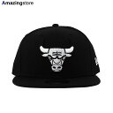 ニューエラ キャップ 9FIFTY スナップバック シカゴ ブルズ NBA TEAM BASIC SNAPBACK CAP BLACK WHITE NEW ERA CHICAGO BULLS a70353680 帽子 メンズ レディース 男女兼用 ブラック ホワイト /BLK 24_4RE_0408