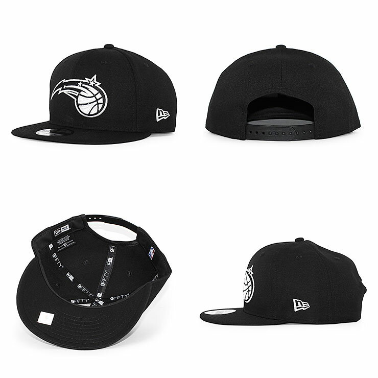 ニューエラ キャップ 9FIFTY スナップバック オーランド マジック NBA TEAM BASIC SNAPBACK CAP BLACK WHITE NEW ERA ORLANDO MAGIC 帽子 メンズ レディース 男女兼用 ブラック ホワイト /BLK 25_5RE_25_6RE_0602