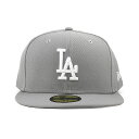 ニューエラ キャップ 59FIFTY ロサンゼルス ドジャース MLB TEAM BASIC FITTED CAP GREY NEW ERA LOS ANGELES DODGERS 帽子 メンズ レディース 男女兼用 グレー /GREY BIG_SIZE 24_4RE_0418