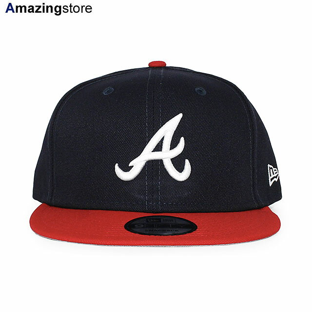 ニューエラ キャップ 9FIFTY スナップバック アトランタ ブレーブス MLB TEAM BASIC SNAPBACK CAP NAVY RED NEW ERA ATLANTA BRAVES 帽子 メンズ レディース 男女兼用 ネイビー レッド /NAVY 24_4RE_0423