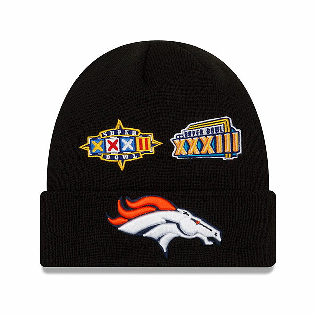 ˽ѡۥ˥塼 ˥å ӡˡ ǥС ֥󥳥 NFL SUPER BOWL CHAMPIONS CUFFED KNIT BEANIE/BLACK NEW ERA DENVER BRONCOS ֥å [/BLK 21_10_4NE]