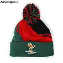 ミッチェル&ネス ニット ビーニー ミルウォーキー バックス 【NBA PAINTBRUSH POM KNIT BEANIE CAP/BLACK-RED-GRE...