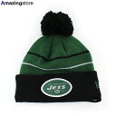 ニューエラ ニット ビーニー ニューヨーク ジェッツ【NFL THANKSGIVING DAY POM KNIT BEANIE CAP/GREEN-BLACK】 NEW ERA NEW YORK JETS 帽子 デッドストック 22_2DEAD STOCK