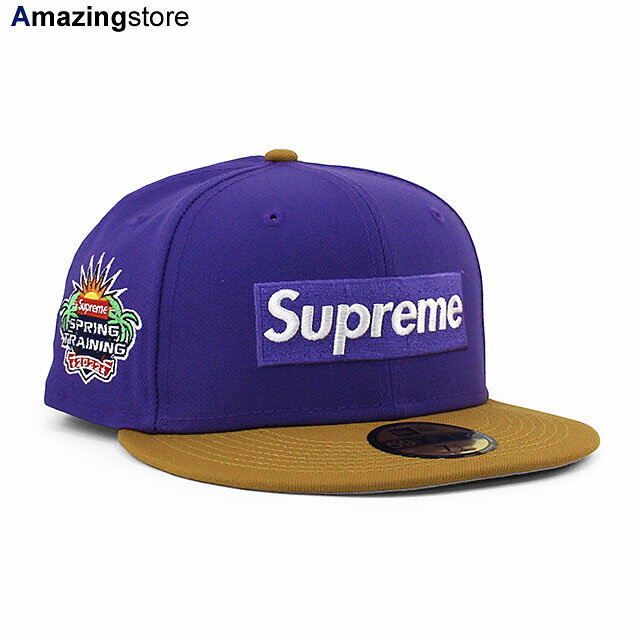 【あす楽】SUPREME ニューエラ 59FIFTY 【2-TONE BOX LOGO FITTED CAP/PURPLE】 シュプリーム NEW ERA パープル /PUR COLOR_BOTTOM 22_7RE_0714