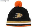 MITCHELL NESS ANAHEIM DUCKS 【XL-LOGO BEANIE/BLK】 ミッチェル＆ネス アナハイム ダックス ニット帽 ビーニー 帽子 ヘッドギア new era cap ニューエラキャップ new eraキャップ neweraキャップ 大きい サイズ メンズ レディース JORDAN LA NY BK LEBRON SUPREME