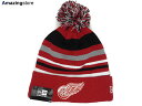 NEW ERA DETROIT RED WINGS 【STRIPEOUT KNIT BEANIE/RED-BLK-WHT-GREY】ニューエラ デトロイト レッドウィングス ニット帽 ビーニー [帽子 ヘッドギア new eraキャップ neweraキャップ 大きい サイズ メンズ レディース JORDAN LA NY BK SUPREME]