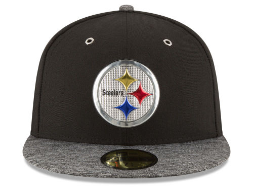 NEW ERA PITTSBURGH STEELERS 【2016 NFL DRAFT/BLK-DARK HEATHER GREY】 ニューエラ ピッツバーグ スティーラーズ ドラフト 59FIFTY フィッテッド キャップ FITTED CAP AUTHENTIC 帽子 ヘッドギア メンズ 16_4_2DRF16_4_3